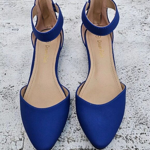 DREAM PAIRS Womens Sandal Low Wedge Ankle Strap Flats Shoes Size 8 - Picture 3 of 11